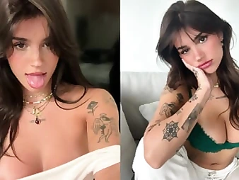 Check out teenager's large knockers & bootie in homemade Tik Tok flick