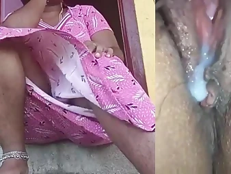 Hot Indian Stepmom Caught Red-handed: Stepson Munches Her Humid Vulva While She Entices Him with Inviting Cunniling