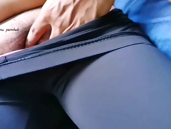 AsianBikini and her mate take turns porking in public park
