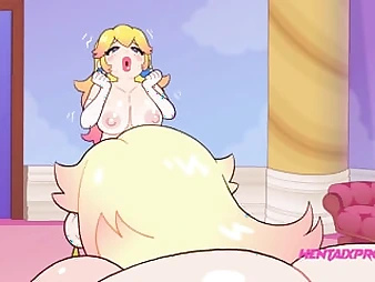Watch pretty good bombshell get her big tits and nuisance slammed apart from 2 little jizz-shots while her towheaded affiliate watches in awe