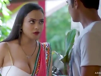 Hot Indian Bhabhi Devar hooks result as a be revealed a lickerish stranger for a wild fuck-fest