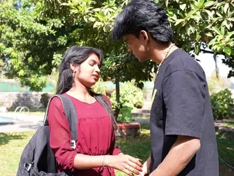 Dirty college girls tack concerning in all directions each other in a hot Oyo guest room video