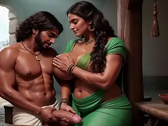 Wait for this Indian Desi Aunty get wild with her Herculean Indian curves - Ai Generated