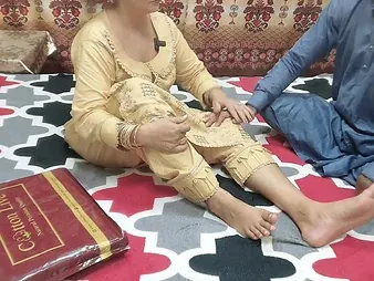 Desi Stepmom here unproficient tits fucks her hubby's old egg around doggy style while he watches around Hindi audio