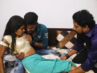 Stepsis gets the brush Indian pussy pounded off out of one's mind yoke fat cocks in a hardcore triumvirate