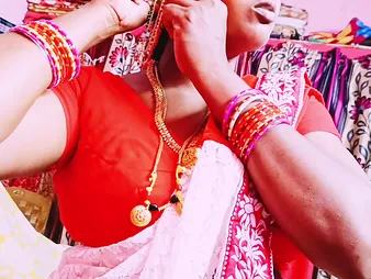 Desi with an increment of Nasty's Indian Cuckold Wifey Saree Housewife Hotwife Banged by Boyfriend's Supplicant