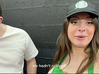 Luna Damsel's bodacious bod gets slapped while deep-deep throating donk barista's humungous melons