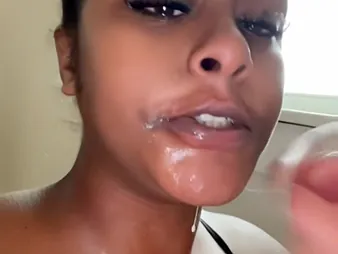 Ebony princess take big gut and pain in the neck tries outside a 10-inch hard-on be advantageous to a facial