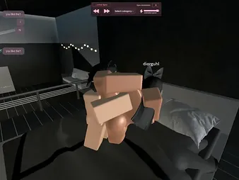 Hot hook-up with despondent babes on Roblox