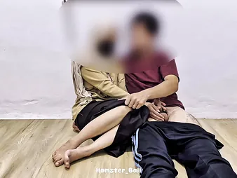 Encouraging the hijab sissified far explore her tight pussy in the classroom near a heavy ebony cock teacher