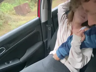 BaisieKinn & LittleBunnyBaisie go wild with squirting orgasms round the car