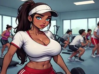 Look forward this MILF Gym Trainer's Delicate Romp Story around 3D Fitness Animation
