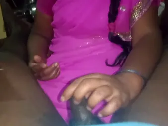 Saanthi2 and Vetrivel portion a big black flannel beside be given up